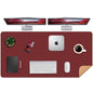 AFIING Leahter Desk Pad 47" x 17", Red,Desk Cover mat