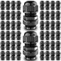 QILIPSU 10pcs M12L Long Thread Cable Gland Waterproof IP68 Nylon Strain Relief Cord Grip Cable Pass Through Wire Connector