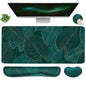 Topographic Large Mouse Pad and Keyboard Wrist Rest, Desk Pad for Keyboard and Mouse, 4-in-1 Large Gaming Mouse Pad with Wrist Support, Non-Slip Desk Mat for Home Office Study Game-Topographic Contour