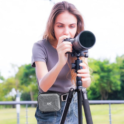 JJC Hard Lens Filter Pouch, 4-Pocket Filter Case for Circular Filter Up to 95mm with Belt Loop, Dustproof & Water-Resistant Camera Filter Storage Wallet for Photography ND UV CPL Filter