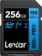 Lexar 256GB High-Performance 800x PRO SD Card, UHS-I, C10, U3, V30, 4K, Up to 150MB/s Read SDXC Memory Card, for Point-and-Shoot & Mid-Range DSLR Cameras, HD Camcorders (LSD0800P256G-BNNNU)