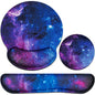 Mouse Pad with Wrist Rest Set, 3-in-1 Wrist Support Mouse Pad Set, Floral