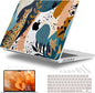 for MacBook Pro 16 inch Case 2021 2022 2023 2024 Release A3186 A3403 M4 A2991 M3 A2780 M2 A2485 M1 Pro/Max, Hard Shell Case with Screen Protector & Keyboard Cover, Leopards