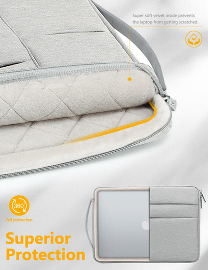 HYZUO 13.3-14 Inch Laptop Case Sleeve Bag for MacBook Pro 14 M5, Light Gray