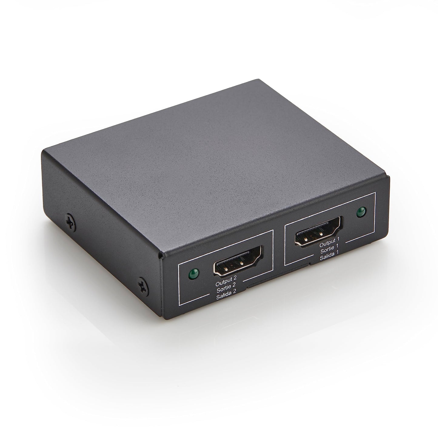 Amazon Basics HDMI Splitter 1 in 2 Out for Dual Monitors, 4K@30Hz, 1080P, Mirror Only, Black