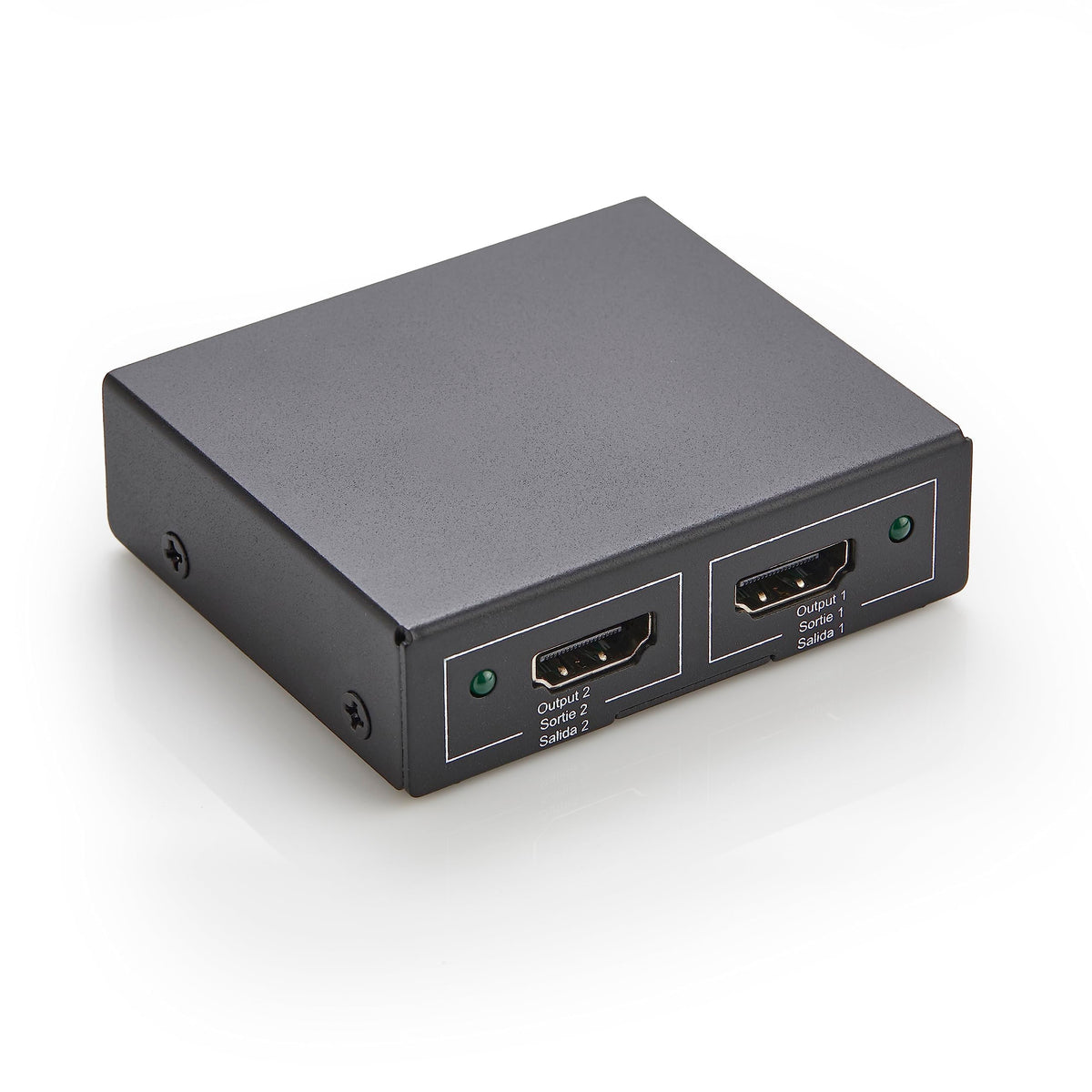 Amazon Basics HDMI Splitter 1 in 2 Out for Dual Monitors, 4K@30Hz, 1080P, Mirror Only, Black