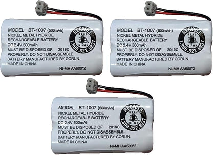 JustGreatDealz Battery BT-1007 BT1007 BT904 BT-904 BT1015 BT-1015 BBTY0651101 BBTY0460001 BBTY0510001 BBTY0624001 BBTY0700001 HHR-P506 HHR-P506A Compatible with Uniden Telephones (3-Pack)