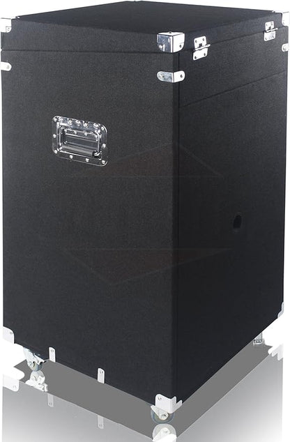 Griffin Rackmount Studio Mixer Flight Road Case (Ultimate-PROAudio) – 25U Mount Space Amp Cabinet Travel Trunk For Music Gear Recording Equipment – Portable DJ Sound Booth Carpet Rack Stand Cart