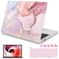Mektron Designed Case for MacBook Pro 16 Inch A2141 Cover 2019 Release 16" with Liquid Retina Display/Touch ID, Plastic Hard Shell with Keyboard Skin & Screen Protector, Butterfly Flower C077