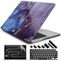 DONGKE Compatible with MacBook Pro 16 Inch Case (2026-2021 Release, M5 M4 M3 M2 M1 Pro/Max Chip), Plastic Hard Shell Cover with Keyboard Cover & Screen Protector for MacBook Pro 16", Abstract Marble