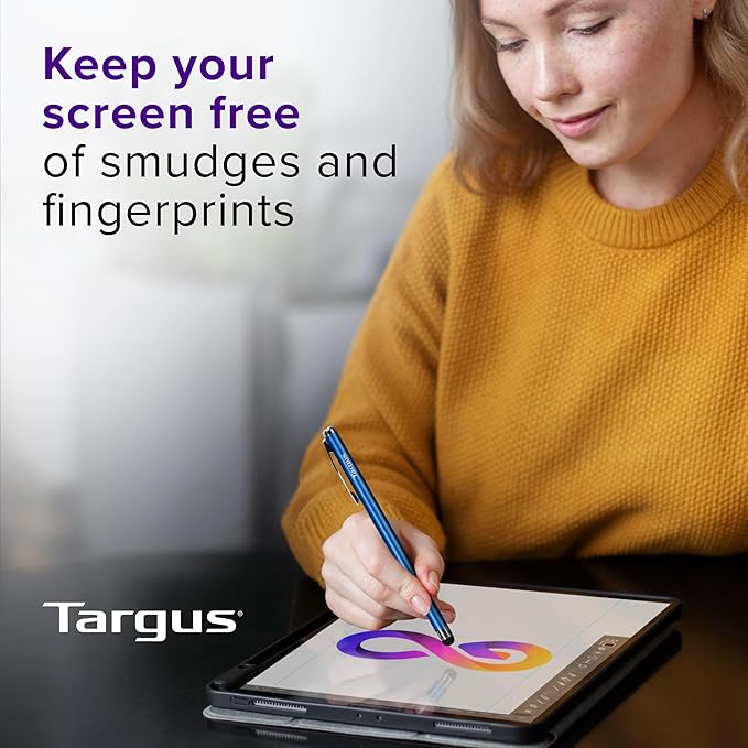 Targus Slim Stylus for Tablets and Smartphones, Metallic Blue (AMM1203US)