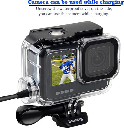 Suptig Waterproof Housing for GoPro Hero 13-9, Dive to 164Ft