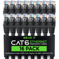 GEARit Cat6 Patch Cables Cat 6 Ethernet Cable 3 ft 16-Pack Black