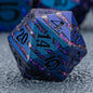 Maywin DND Dice Set Dungeons and Dragons Dice d20 Metallic Stripes Dice w/ Gift Case, Polyhedral Dice Sets Tabletop Games D&D Dice MTG Pathfinder Role Playing Game (Antique Red Copper Seven Colors)