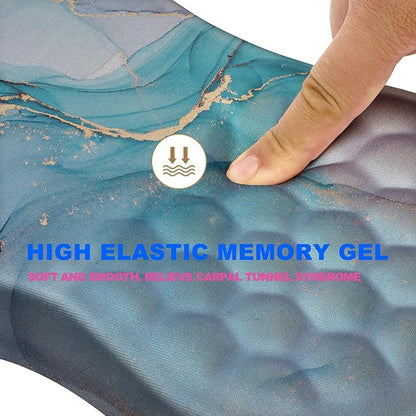 Mouse Pad Wrist Support, Ergonomic Mouse Pad with Massage Dot, Comfortable Computer Mouse Pad for Laptop, Wrist Rest Pain Relief Mousepad with Non-Slip PU Base for Office & Home, 12 x 8 in