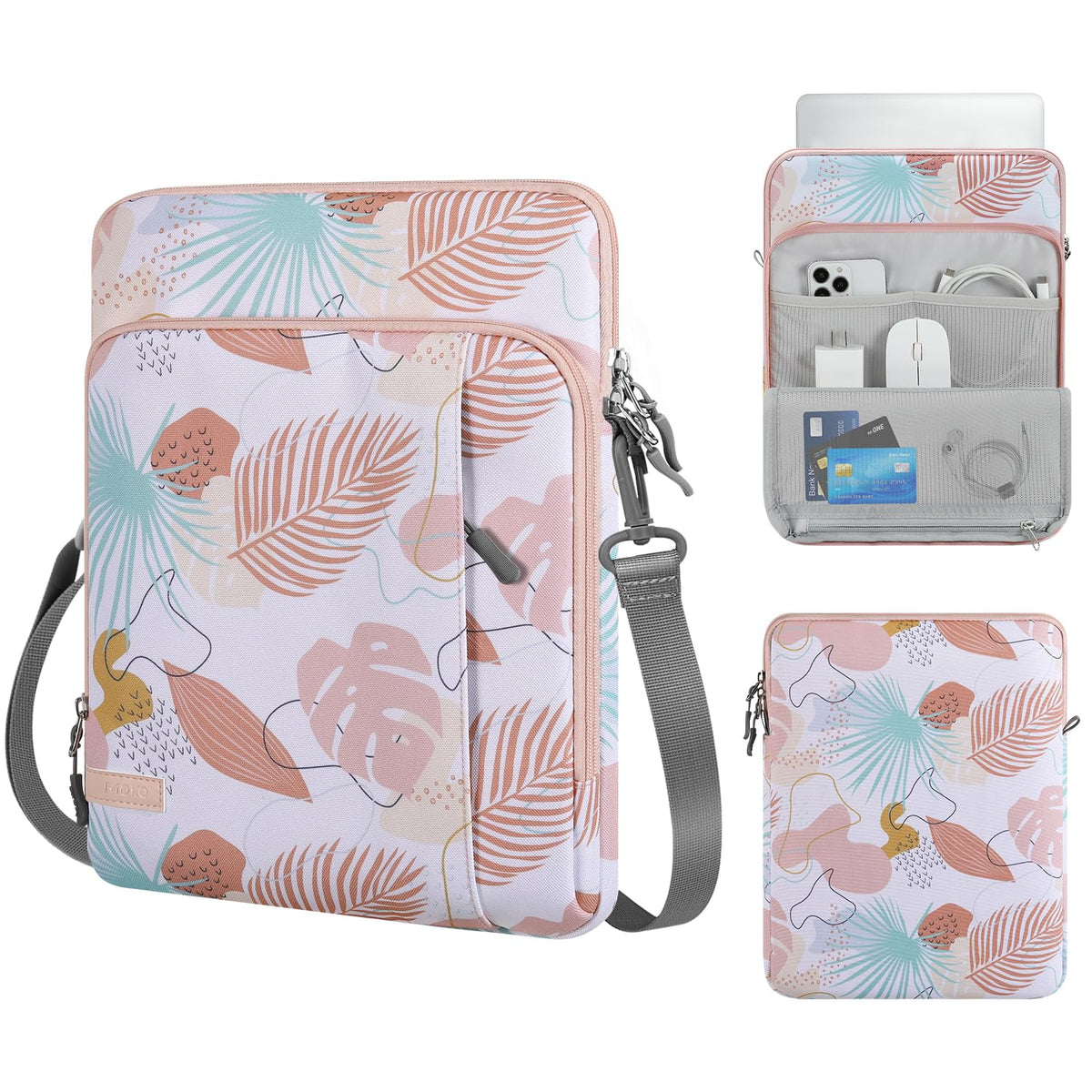MoKo 13.3-14 Inch Laptop Sleeve Bag Carrying Case with Accessory Pocket