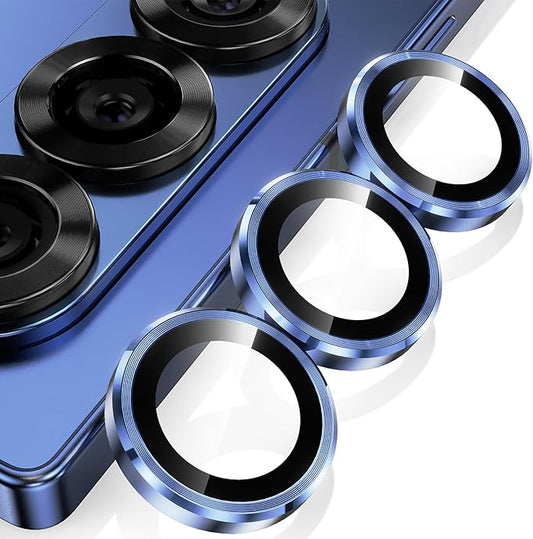 YWXTW for Samsung Galaxy Z Fold 7 Camera Lens Protector, [12X Stronger Adhesion] Individual Anti Scratch Metal Ring Tempered Glass Camera Screen Protector for Z Fold 7 Accessories 2025 (Dark Blue)