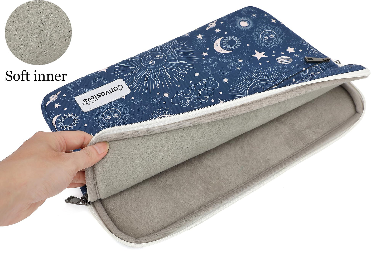 Canvaslove Laptop Sleeve Case Cover with Pocket for MacBook Pro 14 inch and 14 inch-14.4 inch HP, Lenovo, Dell, ASUS, Acer Notebook Computer（Sol De Mayo）