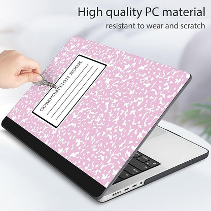 Tuiklol for M4 MacBook Pro 14 Inch Case 2024-2021 Release A3112 A3401 A3185/M3 A2918 A2992/M2 A2779/M1 A2442 Pro/Max Chip,Hard Shell Case with Screen Protector for Touch ID,Composition Book