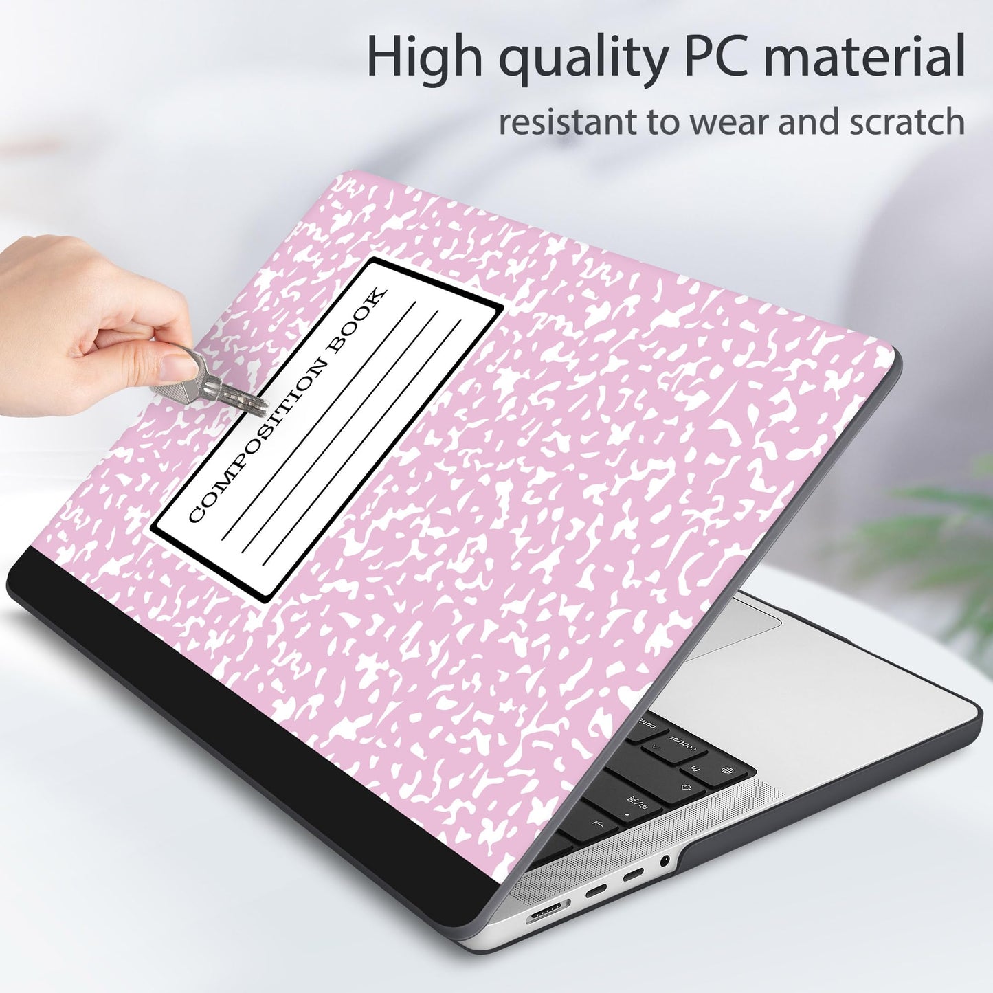 Tuiklol for MacBook Pro 14 Inch Case 2024-2021 Release M4 A3112 A3401 A3185/M3 A2918 A2992/M2 A2779/M1 A2442 Pro/Max,Hard Shell Case with Screen Protector for Touch ID,Composition Book