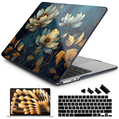 Batianda Case for MacBook Air 15" with M5 M4 M3 M2 Chip, Blooming Flowers
