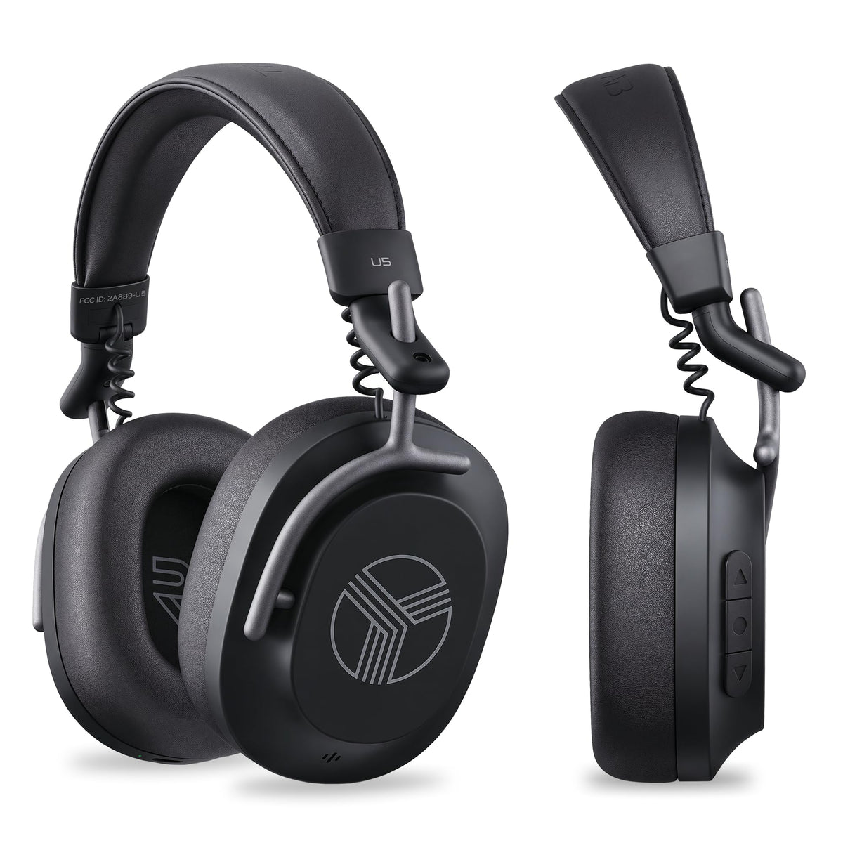 TREBLAB U5 Bluetooth Headphones Over the Ear, Hybrid ANC, 65H Playtime