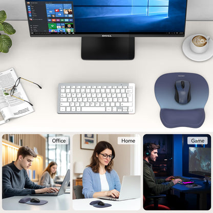 TECKNET Gel Ergonomic Mouse Pad with Wrist Rest, Non-Slip PU Base, Gradient