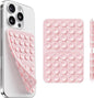 Klearlook Silicone Double-Sided Suction Cup Phone Case Detachable Mount, Sticky Phone Grip with Higher Suction Power for iPhone, Hands-Free Phone Accessories Holder for Selfies and Videos, Light Pink