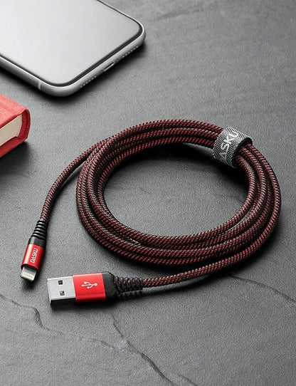 3 Pack 3 FT Lightning Cable Certified iPhone Charger Cable Red Nylon Braided Fast Charging Cord Compatible with iPhone 13/12/11/Pro Max/X/Xs Max/Xr /8 Plus/7 Plus/6S Plus/6 Plus/iPad