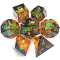 Haxtec Sharp Edge DND Dice Set, Iridescent Resin Polyhedral RPG Dice
