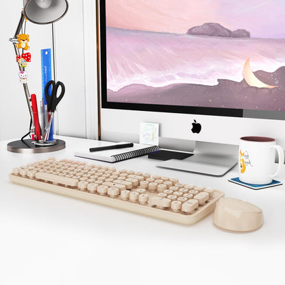 KOOTOP Cute Colorful Wireless Keyboard and Mouse Combo
