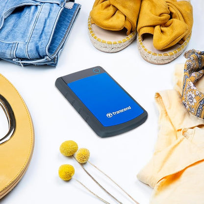 Transcend 4TB External Hard Drive, for PS4/PC/Mac/Desktop/Laptop/Xbox One/Xbox 360, USB3.1Gen1 (5Gbps) Type-A Portable HDD, One Touch Auto-Backup, Shock Resistant, Three-Stage Shock Protection System
