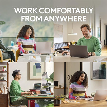 Logitech MX Anywhere 3S Compact Wireless Mouse, Fast Scrolling, 8K DPI Any-Surface Tracking, Quiet Clicks, Programmable Buttons, USB C, Bluetooth, Windows PC, Linux, Chrome, Mac - Pale Grey