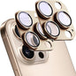 2 Pack Camera Lens Protector for iPhone 14 Pro/iPhone 14 Pro Max,[Not Easy to Breakn ] AR Tempered Glass Strong Adsorption Metal Camera Cover Screen- Gold