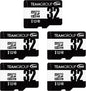 TEAMGROUP Micro 32GB x 5 Pack UHS-I U1 Class 10 SDHC SDXC Read Speed up to 100MB/s High Speed Flash Meomry Card with Adapter for Camera, Surveillance, Full HD Shooting TUSDH32GCL10U63