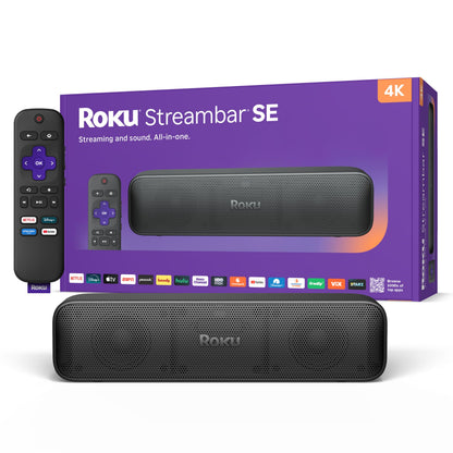 Roku Streambar SE, 4K Soundbar with Built-in Streaming Device
