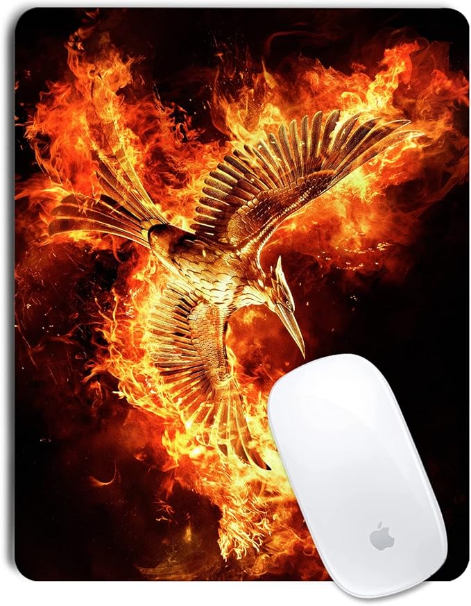 Cool Phoenix Mouse Pad Personalized Design, Non-Slip Surface, Rubber Base, Small Office Desk Pad for Computers and Laptops