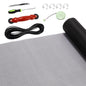 FLYZZZ Windows Screen Door Repair Kit Fiberglass Mesh 48''x118''(0.138"Spline) Black Window Screen Repair Kit Replacement Mesh Tool for Patio Screen Sliding Door Screen