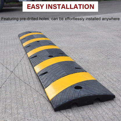 Orangestar 6Ft Rubber Speed Bump with 4 Bolts