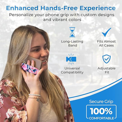 Phone Grip Strap - Reversible Finger Holder for Phone Back, Customizable Anti-Slip Design, Wireless Charging Compatible Detachable Holder for iPhone - Michaelangelo