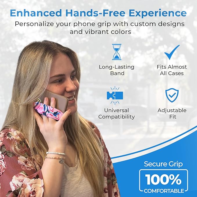Phone Grip Strap - Reversible Finger Holder for Phone Back, Customizable Anti-Slip Design, Wireless Charging Compatible Detachable Holder for iPhone - Its a Mood