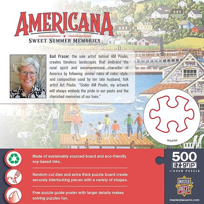 MasterPieces 500 Piece EZ Grip Jigsaw Puzzle for Adults, Family, Or Youth - Sweet Summer Memories - 19.25"x26.75"