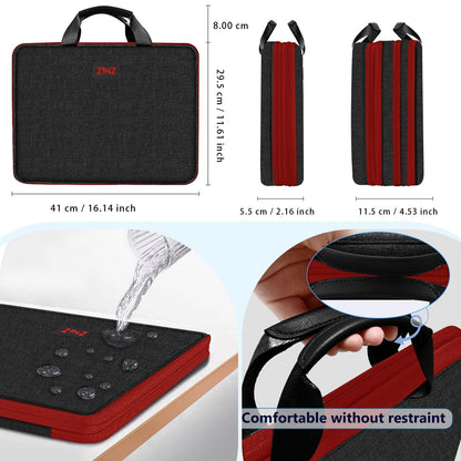 ZINZ Slim Expandable Laptop Case 15.6 Inch Sleeve Upgraded Protective Durable Recycled Carrying Case Compatible with MacBook 15" & 16" and Most 15" 15.6" 16" Notebook,B01K02