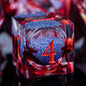 ARUOHHA DND Resin Dice Set 7Pcs Handmade Glitter Inclusions Sharp Edge Dragons Dice with Box, Role Playing Game RPG Lightning Polyhedral Dungeons D and D Dice Set