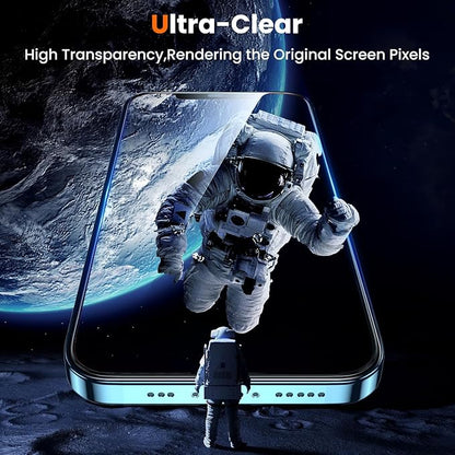UniqueMe for iPhone 12 / iPhone 12 Pro Screen Protector - [Military Grade Shatterproof & 9H+ Hardness] Screen Protector 12 Pro Tempered Glass Full Coverage Protection, Easy Installation, 2 Packs