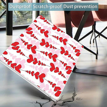 Mektron for 2025 M4 MacBook Air 13.6 Inch A3240 Case Fits 2023 A2681 M2 2024 A3113 M3 Chip with Liquid Retina Display Touch ID, Printed Plastic Hard Shell Cover for MacBook Air 13.6", Heart Wave
