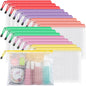 Umriox B4 Mesh Zipper Pouch Bags, 18 Pack Large Organizer, 6 Colors