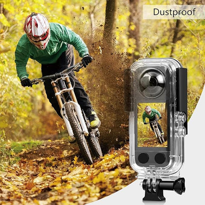 PULUZ 30m/98ft Dive Case for Insta360 X3 Underwater Waterproof Housing Cover Protective PC Shell Photography Housings with Bracket Insta 360 X3 Camera Accessories