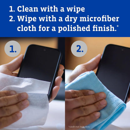 CloroxPro Clorox Screen+ Sanitizing Wipes, Disinfecting Wipes for Electronics, Gentle on Phones, Tablets, LCD Screens, Laptops and Sensitive Surfaces, Citrus Blend Scent, 1 Canister, 75 Wipes, 6 Pack