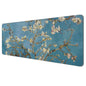Dynippy Large Thin Mouse Pad with Stitched Edges, Black White Marble